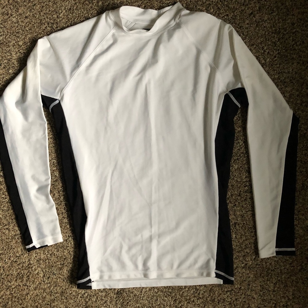 Black and white rash guard